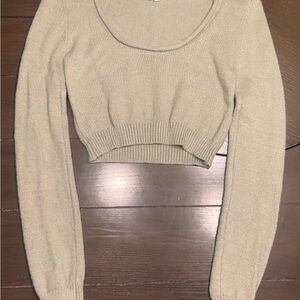 Garage Sage Green Knit Long Sleeve